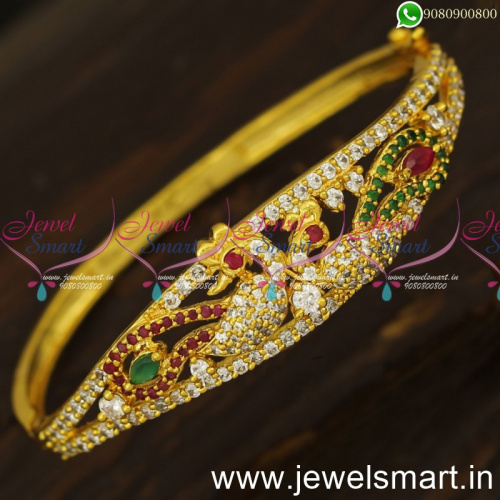 Elegant Peacock Gold Bracelet Design Preferred South Indian Covering Jewellery Online B24057