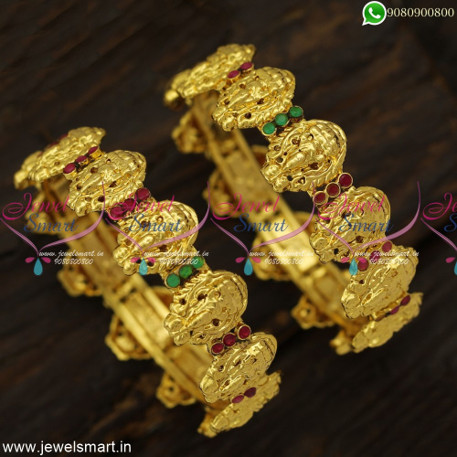 Exclusive Nagas Temple Jewellery Traditional Gold Bangles Designs Shop Online B23973