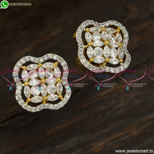Fancy Gold Design Ear Studs Latest Fashion Jewellery Collections Online