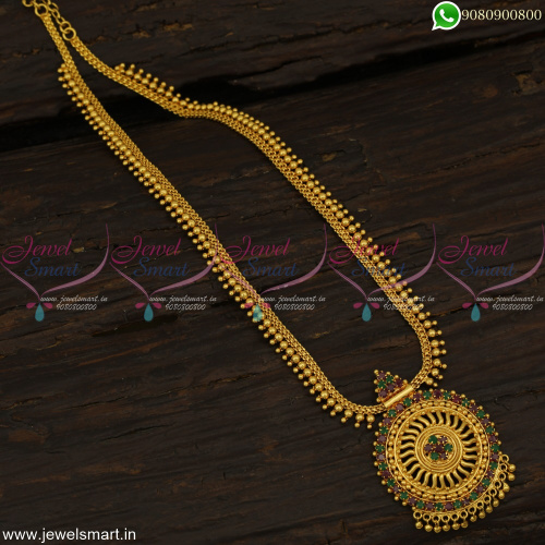 Fancy Gold Model Long Necklace Light Weight Artificial Jewellery Low Price NL22801