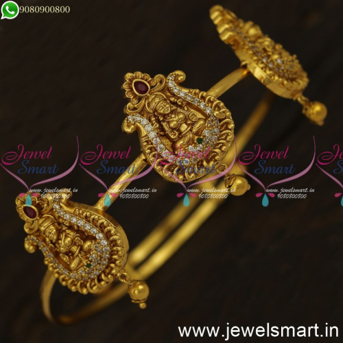 Flower Pot Pendant String Bajuband Adjustable Bangle Vanki Bridal Temple Jewellery B24098