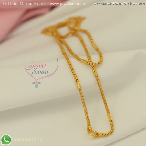 Forming Gold Flexible and Soft Gold Tone 24 Inches Chain – Real Look Party Wear C27273