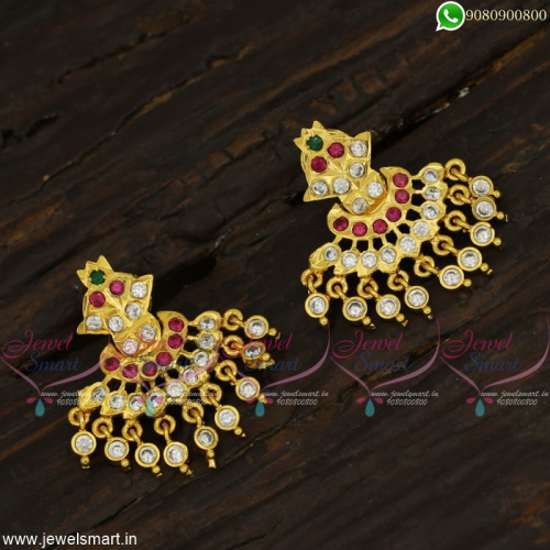 Getti Metal Visiri Thodu Models Gold Covering Jewellery Traditional Ear Studs Online ER22724