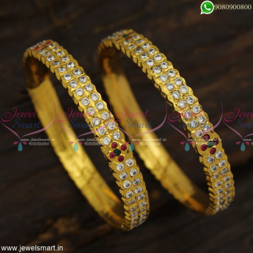 Getti Valayal Models Gold Bangles Design South Indian Covering Stone Jewellery B23145