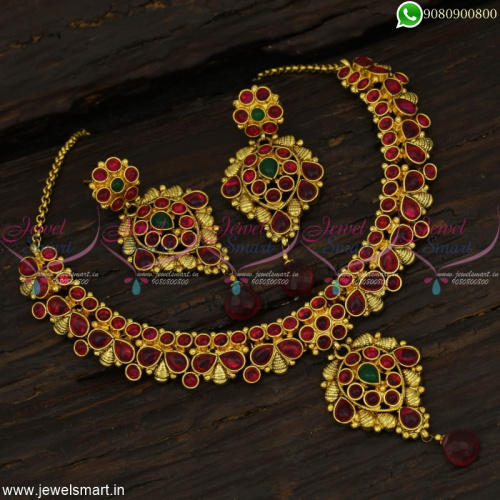 Glorious Jewellery Grand Necklace Set for Wedding South Indian Designs NL22855