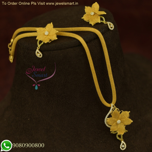 Exquisite Gold Catalogue-Inspired Floral Mesh Chain Collection in 92.5 Pure Silver NL25937