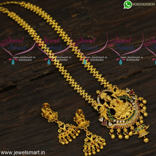 Gold Covering Temple Jewellery New Arrivals Dollar Chain Designs For Ladies Online Shopping CS23955