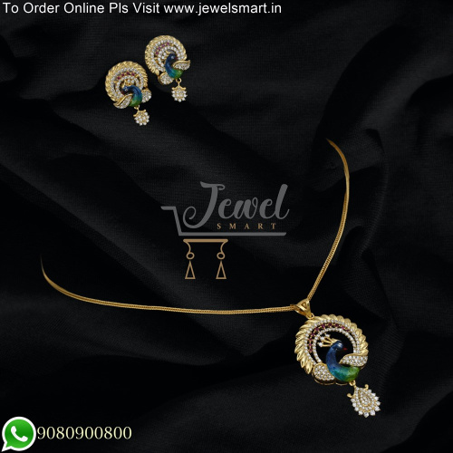 Gold Plated Silver Chain Shop In Salem with Pendant and Earrings NL25292