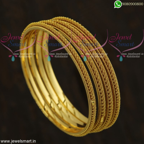 Gold Plated Bangles For Daily Use Indian Imitation Jewellery Shop Online B21818