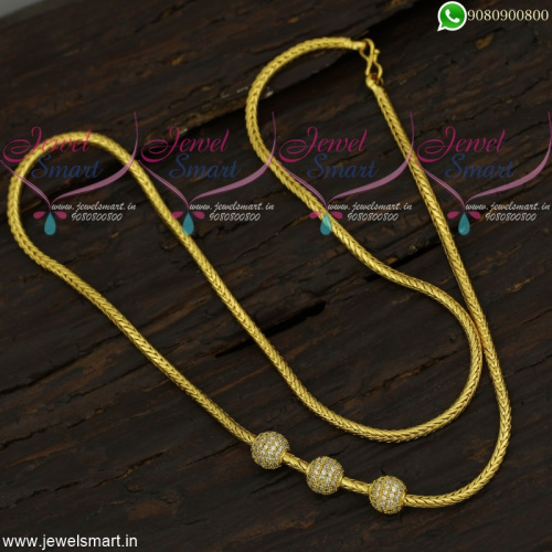 Gold Plated Chains Mugappu Design Thali Kodi Imitation Jewellery Online C21805