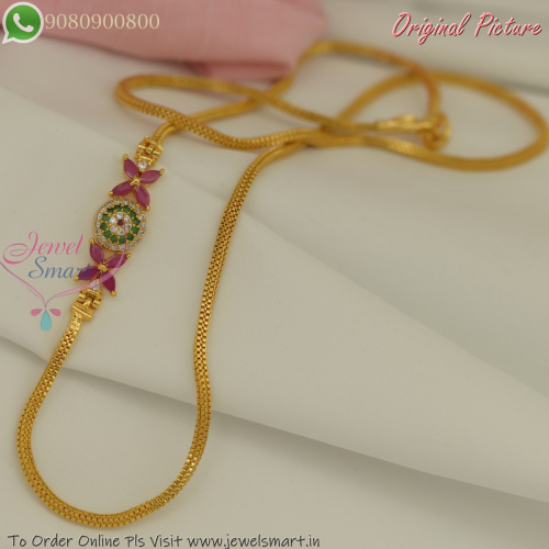 Trending Gold Plated Mugappu Chain Designs 24 Inches – Affordable Prices & Long-Lasting Colour Life B27278