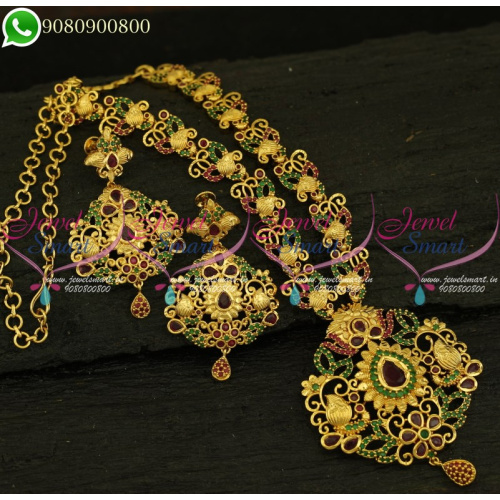 Gold Plated Necklace Set Latest Fashion Jewellery Collections NL21113