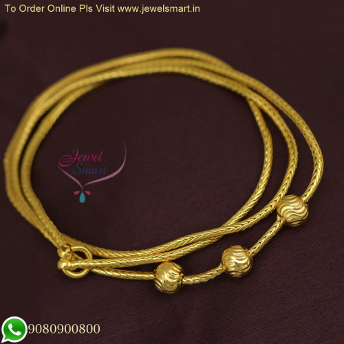 C6238 Gold Plated 24 Inches Thali Kodi Chain  Golden Balls Design Fancy Jewellery Online