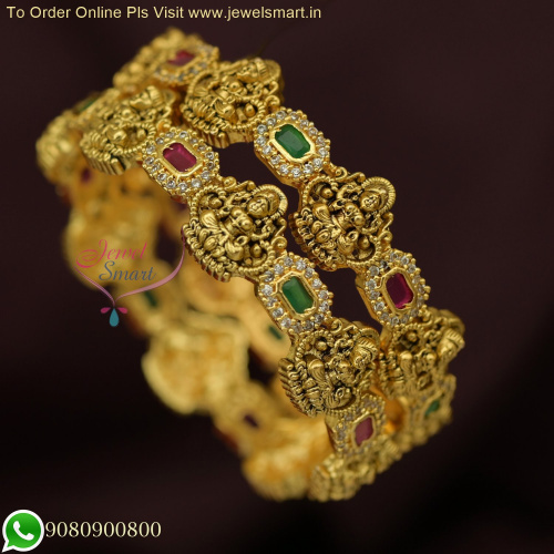 Exquisite Gold Temple Bangles Set: Timeless Elegance & Value for Money B26405