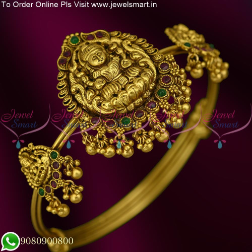 Golden Bead Drops Antique Vanki Designs Real Gold Inspired Bridal Jewellery V25393