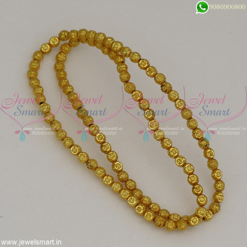 Golden Beads For Jewellery Making Fancy Design 4 MM Size Gold Plated Online