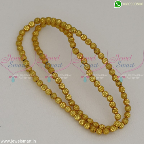 Golden Beads For Jewellery Making Fancy Design 4 MM Size Gold Plated Online 