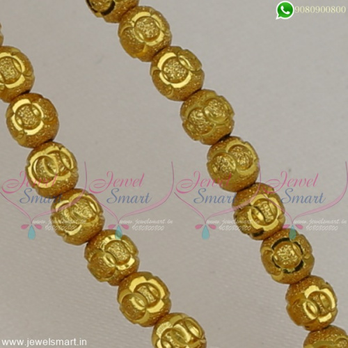 Golden Beads For Jewellery Making Fancy Design 4 MM Size Gold Plated Online JB22525