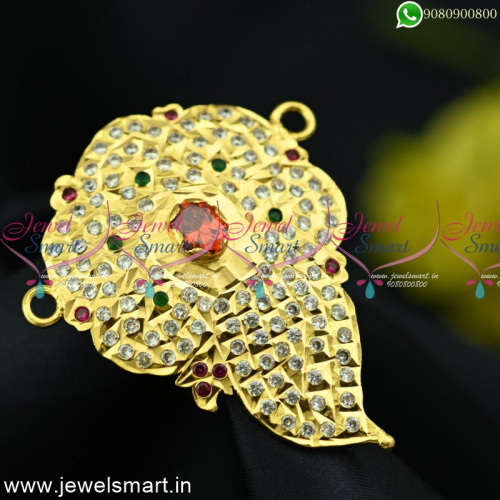 Gorgeous Gold Pendant Design South Indian Handmade Jewellery Online P24991