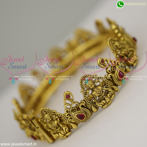 Graceful Imitation Temple Jewellery Antique Gold Bangles Design Bracelets