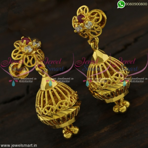 Gundla Pear Shape Design Jimikki Kammal Gold Design Imitation Jewellery