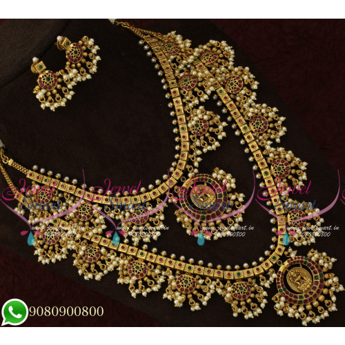 Gutta Pusalu Combo Jewellery Set Bridal Temple Designs Online NL20792