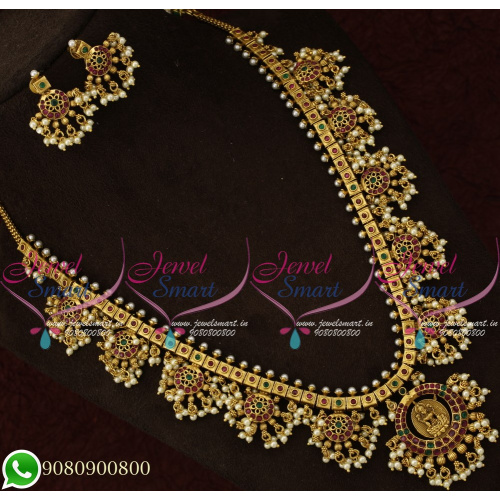 Gutta Pusalu Haram Temple Jewellery South Indian Imitation Online NL20791