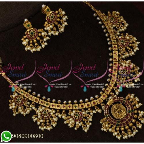 Gutta Pusalu Necklace Temple Jewellery South Indian Imitation Online NL20793