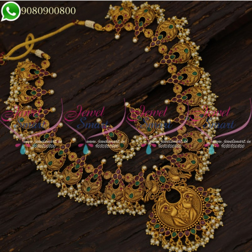 Guttapusalu Pearl Necklace Designs Latest South Indian Traditional Jewelry NL21213