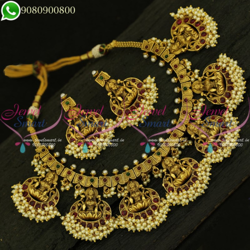 Guttapusalu Temple Jewellery Kemp Stones Studded Traditional Collections NL21028