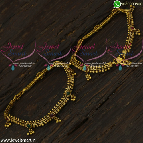 Handcrafted Anklets Latest Antique Golusu Designs Kemp Payal Collections