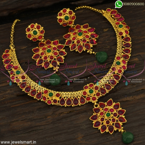 Handcrafted Gold Plated Necklace Set Peoples Traditional Antique Jewellery NL22824