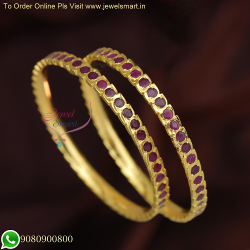 Imphon or Five Metal Thick Handmade Bangles: Gold Plated Sturdy Jewelry - South Indian Collections B26136