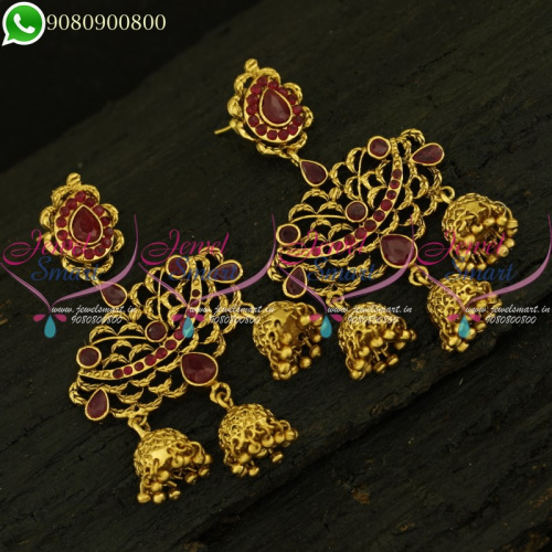 Indian Jhumka Earrings Antique Jewellery Designs Latest Imitation Collections J20941