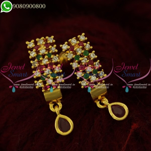 J Model Kammal Ear Studs New Jewellery Latest Indian Gold Plated Jewelry ER21235