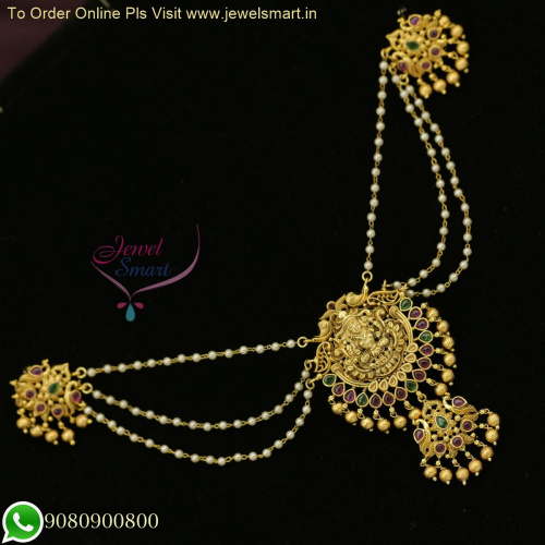 Bridal Elegance Redefined: Enchanting Jada Billai with Chain Hair Ornament for Women H26416