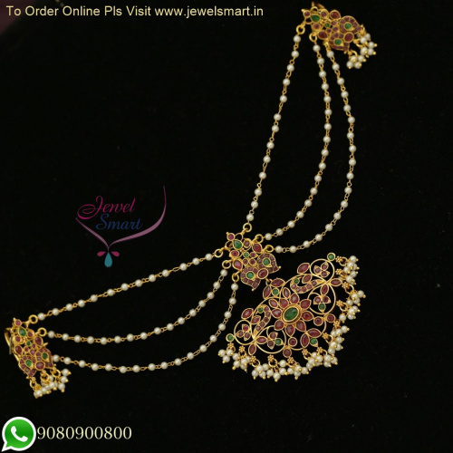 Chic Jada Billai with Chain: Luxurious Bridal Hair Accessories for Women H26412