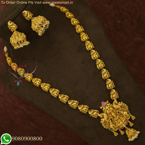Exquisite Jadau Kundan Nagas Long Gold Necklace - Antique Jewelry Collection Online NL26107