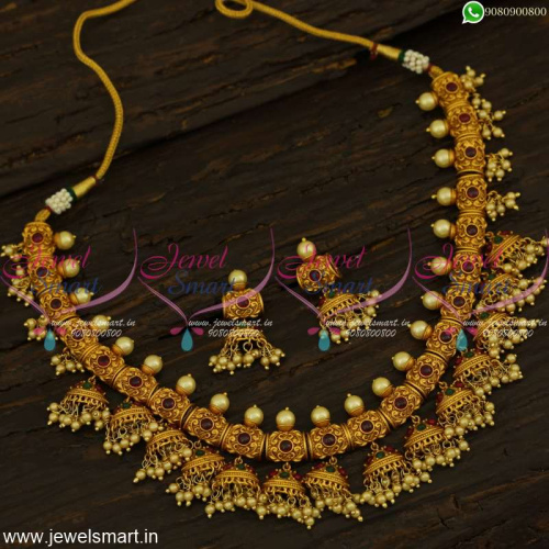 Jhumka Necklace Designs Guttapusalu Pearl Jewellery New Collections Online