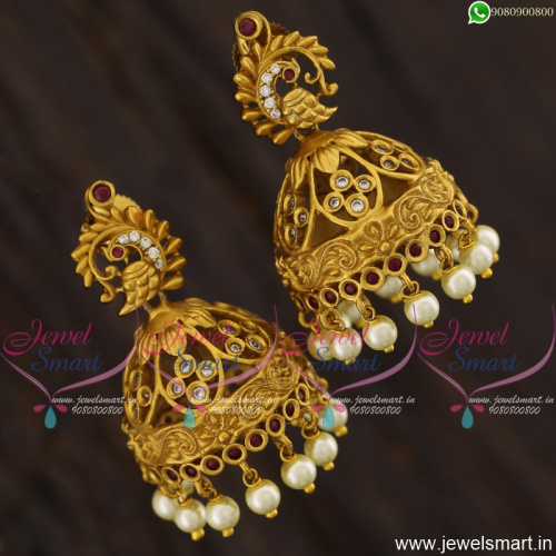 Jhumkas Online Antique Gold Designer Jewellery Collections New Fashion J21515