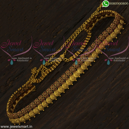 Kasumalai Coin Model Hip Chain Vaddanam 3 Layer Stones Suitable for Big Size Waist H22589