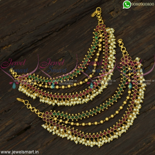 Kemp Ear Chain For Wedding Bahubali Style Fashion Jewellery Designs Online EC22432