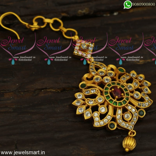 Kids Jewellery Designs Small Nethi Chutti Antique Maang Tikka Online T23957