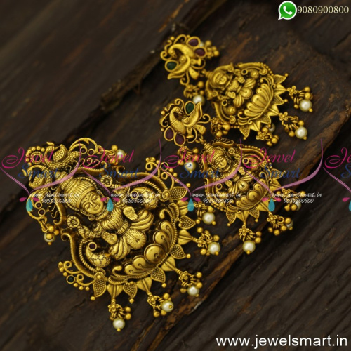 Kolhapur Style Laxmi God Antique Pendant Set Gold New Design Shop Online PS24648