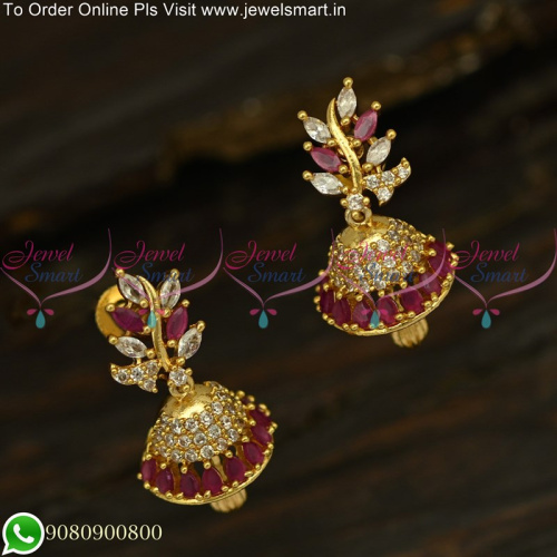 Latest Chota Size Jhumka Earrings Gold Polish Collection Online J25123