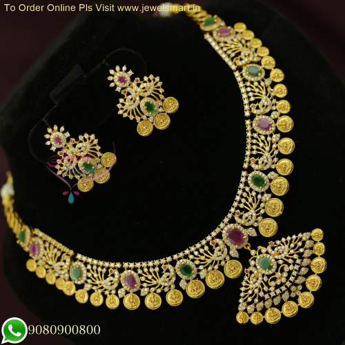 Exquisite Bridal Jewelry: Laxmi Kasumalai - Traditional &amp; Modern Concepts with CZ Stones NL26384