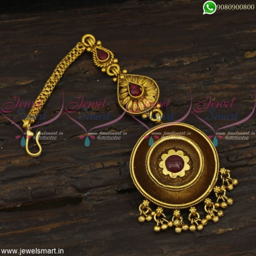 Layer Pendant Antique Maang Tikka For Bride Designer Jewellery Collections Online T22703