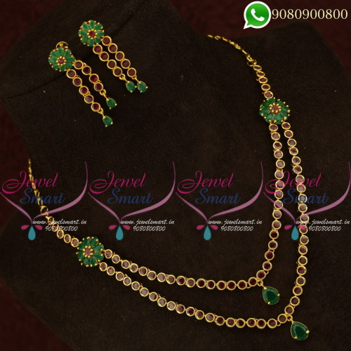 Layered Necklace Gold Plated Jewellery Set Latest Designs Online NL20831