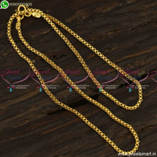 Light Weight Gold Chain Designs Latest 18 Inches Daily Wear Jewellery 