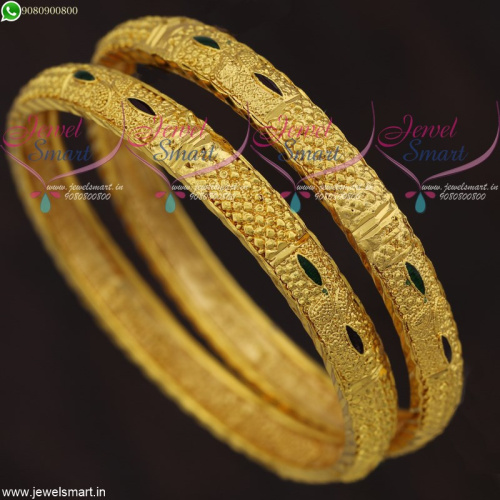 Light Weight Gold Plated Indian Design Bangles Daily Wear Imitation Jewelry